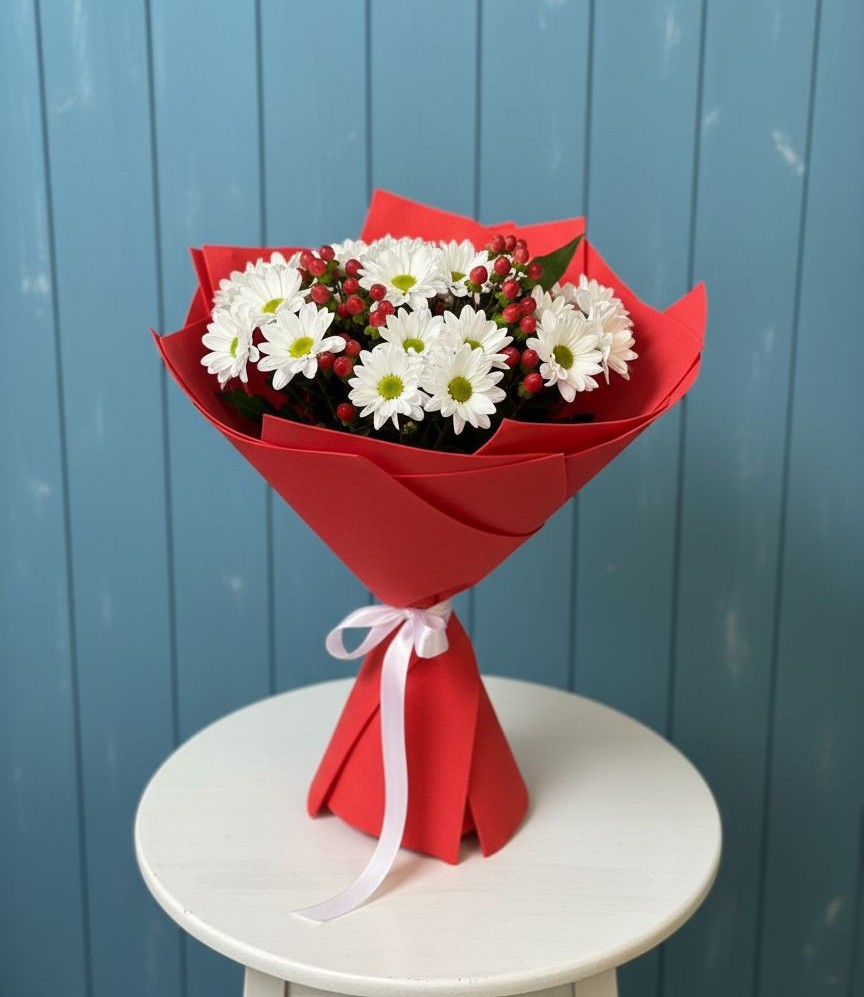 Букет цветов из: Хризантемы в Старой Торопе