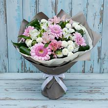 Букет цветов из:  Герберы, Альстромерии и Хризантемы в Старой Торопе