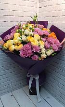Букет цветов из:  Хризантемы и Розы #REPLACE_PRED# Старой Торопе