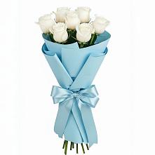 Букет 7 белых роз Проуд в Старой Торопе