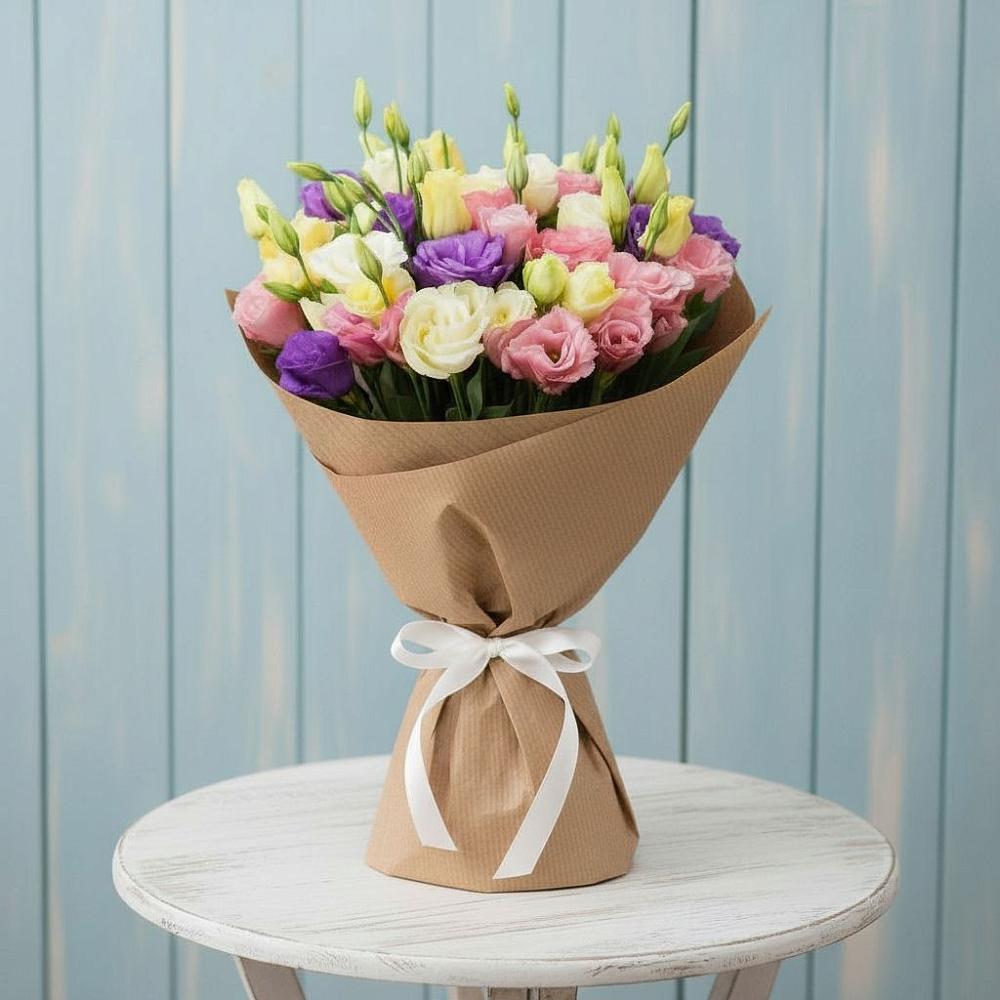 Букет цветов из: Лизиантусы в Старой Торопе