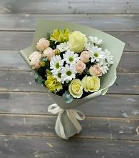 Букет цветов из:  Альстромерии, Розы и Хризантемы в Старой Торопе
